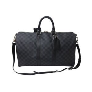 Louis Vuitton Keepall Bandouliere Boston bag Damier Graphite Black